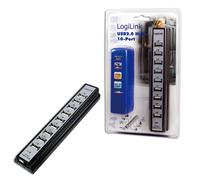 LogiLink UA0096 interface hub 480 Mbit/s Black