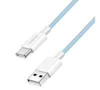 LogiLink USB 2.0 Type-C cable. C/M to A/M. nylon jacket. 60W. blue. 0.