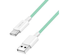 LogiLink USB 2.0 Type-C cable. C/M to A/M. nylon jacket. 60W. green. 1