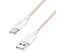 LogiLink USB 2.0 Type-C cable. C/M to A/M. nylon jacket. 60W. pink. 0.