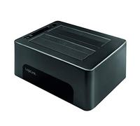 LogiLink USB 3.0, 2-bay quick port/docking station for 2.5" & 3.5" SATA HDD/SSD hard drives with on/off switch and clone function (1:1 copy)