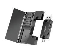 LogiLink USB 3.0 Cardreader, USB-A / USB-C, w/ memory card storage box