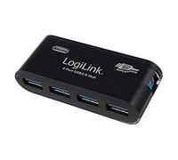 LogiLink USB 3.0 Hub 4-Port with 5V/2A Power Supply Black