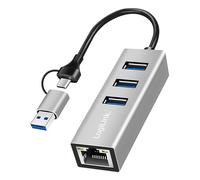 LogiLink USB 3.2 Gen1 Hub. 3-port. with Gigabit Ethernet Adapter. USB-