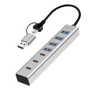 LogiLink USB 3.0 Hub. 7-port. 4x USB-A 3x USB-C. aluminum housing