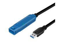 LogiLink USB 3.2 Gen1 cable. USB-A/M to USB-A/F. amplifier. black/blue