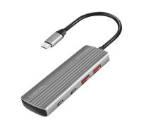 LogiLink USB 3.2 Gen2 Hub. 4+1-port. 2x USB-A. 2x USB-C. PD 100W. alum