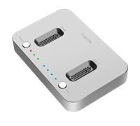 LogiLink USB 3.2 Gen2 Quickport. 2-Bay. for M.2 NVMe SSD. clone-functi