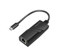 LogiLink USB-C (USB 3.2 Gen 1) to Gigabit (RJ45) Ethernet Adapter for Laptop up to 5Gbps, Energy Saving Function
