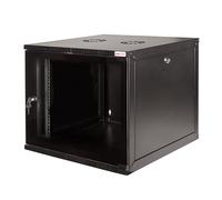 LogiLink Eco Wall Cabinet 6HE (400 mm) Flat Pack (unmounted), 48.26 cm (19 Inches), black