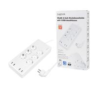 LogiLink Wi-Fi Smart Socket outlet. 6-way. (CEE 7/3). 4x USB. Tuya com