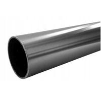 LogistSystem Axle Tube, Steel Round Tube, Diameter 42 mm Outer Diameter, 1000 mm Length (100 cm), 2 mm Material Thickness, Raw Steel, Alloy, Silver, Construction Tube, Hollow Profile