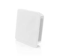 LogistSystem Flap Plug for Square Pipe - 100 x 100 mm - White - PE Polyethylene - Cover Caps - Robust Plastic Tube Cover - for Perfect Protection, ZK.100x100