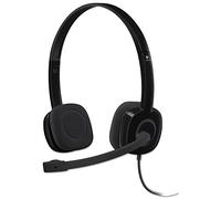 Logitech 3.5 mm Analog Stereo Headset H151 with Boom Microphone (981-000587) Plus Bonus USB Extenders