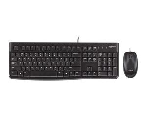 Logitech 920-002539 Keyboard & Mouse Set - French AZERTY, Wired USB, Black