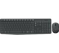 Logitech MK235 Wireless Keyboard and Mouse Combo for Windows, QWERTY Pan Nordic Layout - Grey