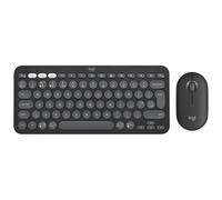 Logitech Pebble 2 Combo Wireless Keyboard and Mouse, Quiet and Portable, Customisable, Logi Bolt, Bluetooth, Easy-Switch for Windows, macOS, iPadOS, Chrome - Graphite - QWERTY