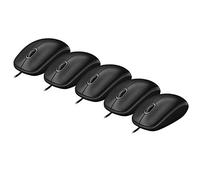 Logitech B100-910-003357 Optical Business Mouse, Black (Pack of 5, Black)