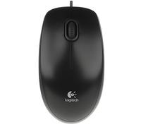 Logitech B100 Optical USB Ambidextrous Mouse for Windows, Mac and Linux - Black