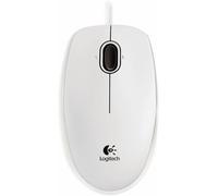 Logitech B100 Wired USB Mouse, 3-Buttons, Optical Tracking, Ambidextrous PC / Mac / Laptop / Chromebook - White