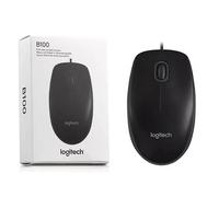 Logitech B100 Wired USB Mouse 3 Buttons Optic Mouse - Black