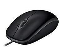 Logitech B110 Wired USB Mouse - Silent Click, Full-Size, Grey