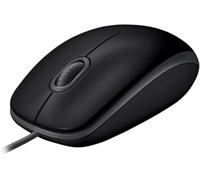 Logitech B110 Wired USB Mouse, Silent Buttons, Comfortable Full-Size Use Design, Ambidextrous PC / Mac / Laptop - Grey