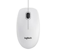 Logitech B100 Wired USB Mouse, 3-Buttons, Optical Tracking, Ambidextrous PC / Mac / Laptop / Chromebook - White