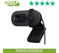 Logitech Brio 100 Full HD Webcam for Meetings and Streaming, Auto-Light Balance, Built-In Mic, Privacy Shutter, USB-A, for Microsoft Teams, Google Meet, Zoom and More - Graphite, New