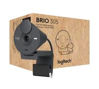 Logitech Brio 305 Full HD webcam with auto light correction, mono noise reducing mics, privacy shutter, USB-C, works with Microsoft Teams, Zoom, Google Meet - Graphite
