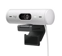 Logitech Brio 500 Full HD Webcam with Auto Light Correction | Show Mode, Dual Noise Reduction Mics, Privacy Cover, Works with Microsoft Teams, Google Meet, Zoom, USB-C Cable - White