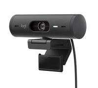 Logitech Brio 500 Full HD Webcam with Auto Light Correction | Show Mode, Dual Noise Reduction Mics, Privacy Cover, Works with Microsoft Teams, Google Meet, Zoom, USB-C Cable - Graphite