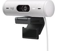 Logitech Brio 500 Full HD Webcam with Auto Light Correction, show Mode, Webcam Privacy Cover, Zoom, USB-C Cable,White