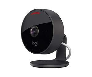Logitech Circle View Weatherproof Wired Home Security Camera TrueView Video, 180° Wide Angle, 1080p HD, Night Vision, 2-Way Audio, Encrypted and Apple HomeKit Secure Video - Black