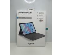 Logitech Combo Touch Keyboard Case for iPad Pro 11" (M2, 4th/5th Gen) - Detachable Backlit Keyboard, Kickstand, QWERTY UK Layout - Grey, New