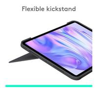 Logitech Combo Touch Keyboard Case for iPad Pro 11-inch (2024) - Backlit, Detachable, Kickstand, QWERTY UK - Graphite, New