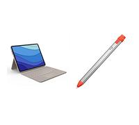 Logitech Combo Touch detachable backlit keyboard case for iPad Pro 12.9-inch (5th gen - 2021) Crayon digital pencil for all iPads (2018 releases and later) - QWERTY UK