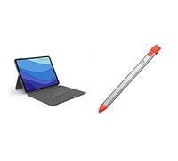 Logitech Combo Touch detachable backlit keyboard case for iPad Pro 12.9-inch (5th gen - 2021) Crayon digital pencil for all iPads (2018 releases and later) - QWERTY UK