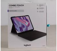 Logitech Combo Touch Keyboard Case for iPad Pro 13" (M4, 2024) - Detachable Backlit Keyboard, Kickstand, QWERTY UK Layout - Graphite, New