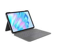 Logitech Combo Touch Keyboard Case for iPad Pro 11" (M2, 4th/5th Gen) - Detachable Backlit Keyboard, Kickstand, QWERTY UK Layout - Grey, New