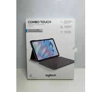 Logitech Combo Touch Keyboard Case for iPad Pro 11" (M2, 4th/5th Gen) - Detachable Backlit Keyboard, Kickstand, QWERTY UK Layout - Grey, New