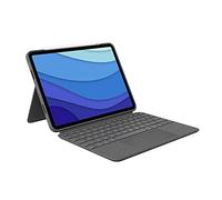 Logitech Combo Touch iPad Pro 11-inch(1st, 2nd, 3rd, 4th gen - 2018, 2020, 2021, 2022)Keyboard Case - Detachable Backlit Keyboard,Click-Anywhere Trackpad, QWERTY UK English Layout - Grey