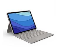 Logitech Combo Touch iPad Pro 11 Inch (1st, 2nd, 3rd Gen - 2018, 2020, 2021) Detachable Backlit Keyboard Case, Trackpad Click Anywhere, Smart Connector, French AZERTY Keyboard - Sand
