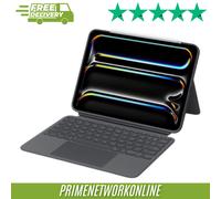 Logitech Combo Touch Keyboard Case for iPad Pro 13" (M4, 2024) - Detachable Backlit Keyboard, Kickstand, QWERTY UK Layout - Graphite, New