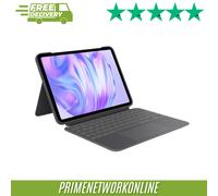 Logitech Combo Touch Keyboard Case for iPad Pro 11-inch (2024) - Backlit, Detachable, Kickstand, QWERTY UK - Graphite, New