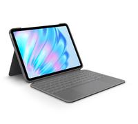 Logitech Combo Touch Keyboard Case for iPad Pro 11" (M2, 4th/5th Gen) - Detachable Backlit Keyboard, Kickstand, QWERTY UK Layout - Grey, New