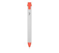Logitech Crayon Digital Pencil for all iPads (2018 releases and later) with Apple Pencil technology, anti-roll design, and dynamic smart tip - Silver/Orange
