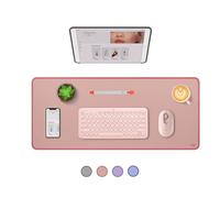 Logitech Desk Mat - Studio Series, Multifunctional Large Desk Pad, Extended Mouse Mat, Office Desk Protector with Anti-Slip Base, Spill-Resistant Durable Design, in Darker Rose