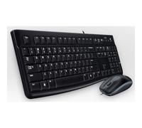 Logitech Desktop MK120. Connectivity technology: Wired Device interface: USB Keyboard layout: QWERTZ. Cable length: 1.5 m. Product colour: Black. Mouse included