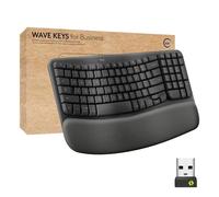 Logitech Ergo 920-012334 Wireless RF Office Keyboard + Bluetooth Qwerty Us International Graphite (Wave Keys For Business Graphite - Us Intl 2.4 GHz
